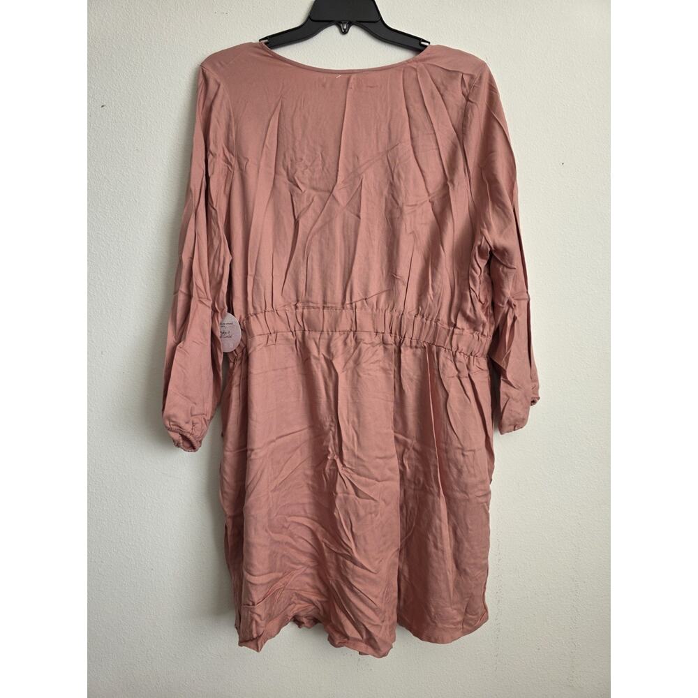 Full Circle Trends Dress NWT Long Sleeve Pink With Pockets 3X - Picture 4 of 11